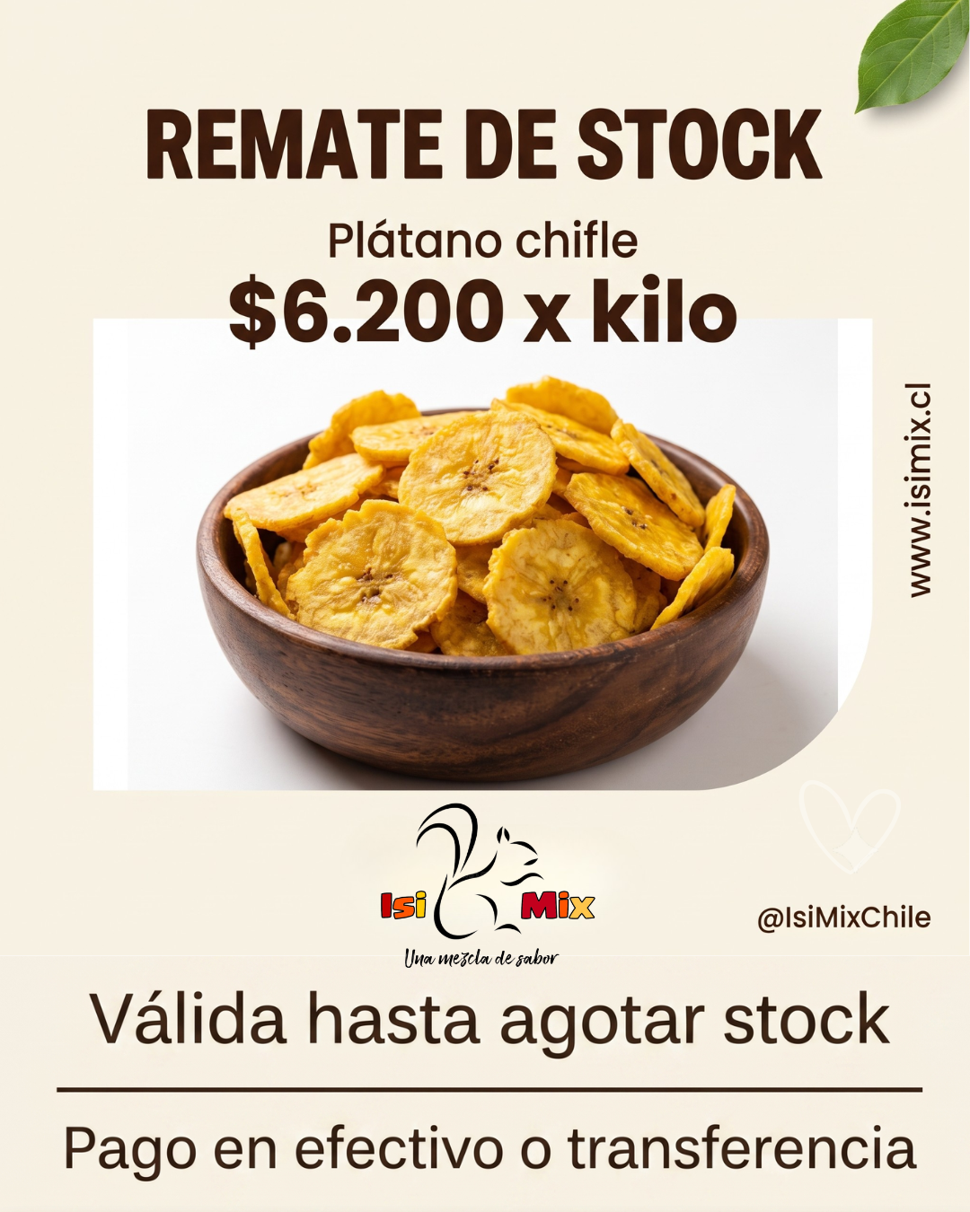 Plátano Chifle Salado 1 Kilo